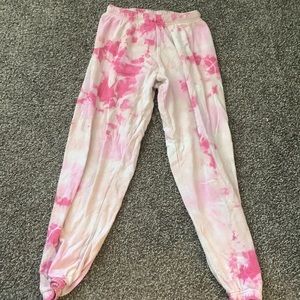 Spiritual Gangster pink tie dye jogger sweatpants